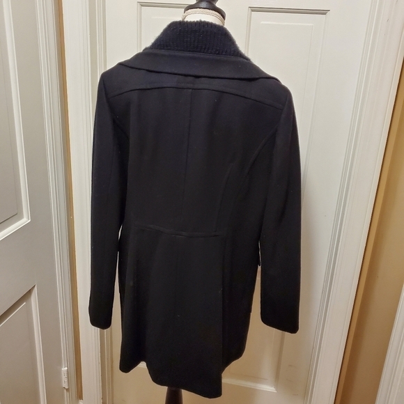 Coldwater Creek Black Wool Blend winter coat size Large - Picture 2 of 11